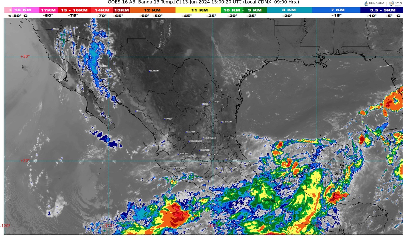 Ambiente caluroso pero con posibles chubascos, el pronóstico para Colima este jueves: SMN